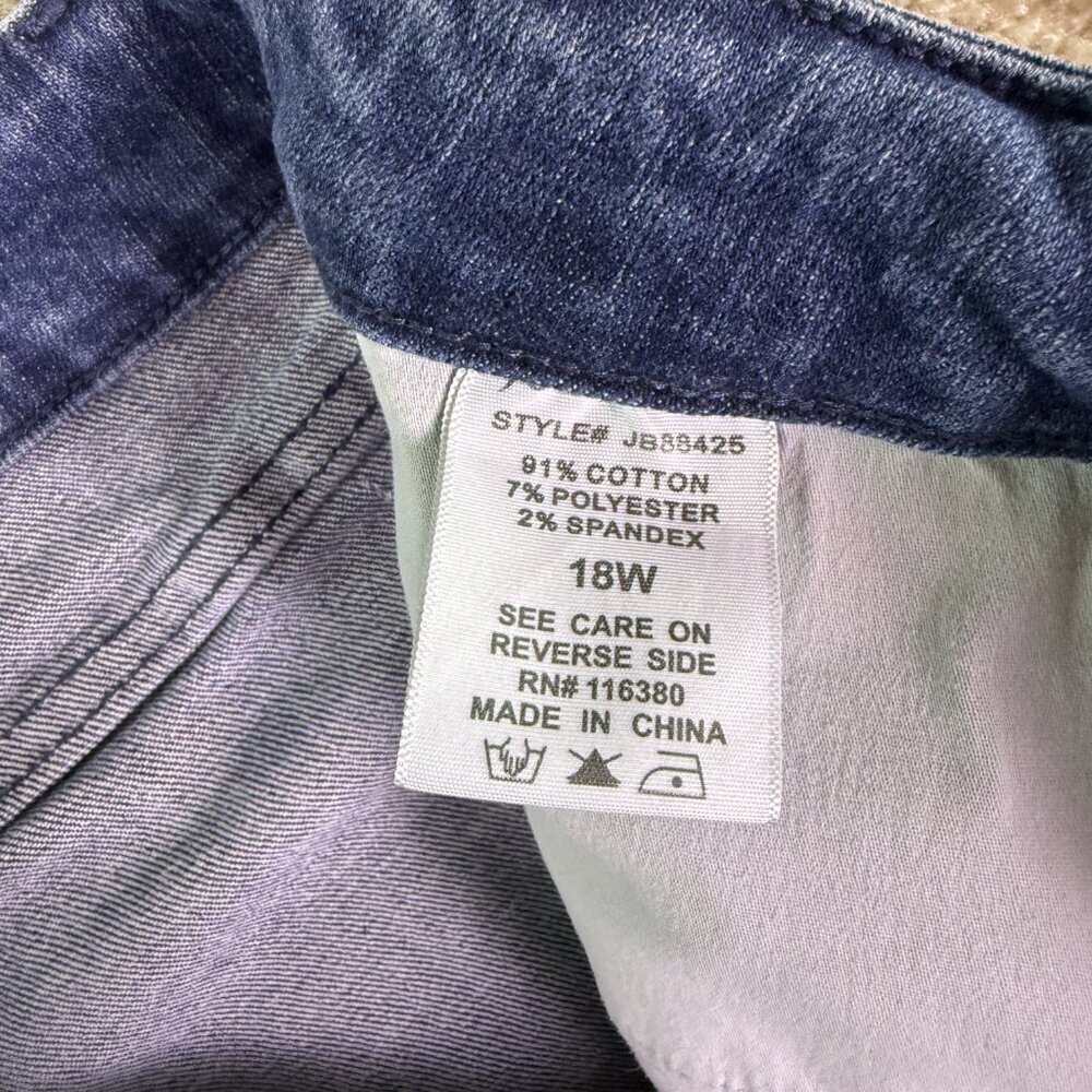 Judy Blue Los Angeles Skinny Fit Jeans Womens Size 18W Blue Denim 32x26 F131 - Picture 6 of 14